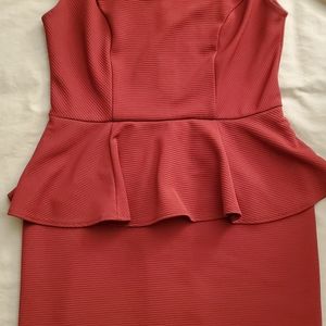 Textured Peplum Dress